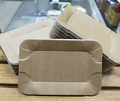 Тарелка прямоугольная картонная  13х20